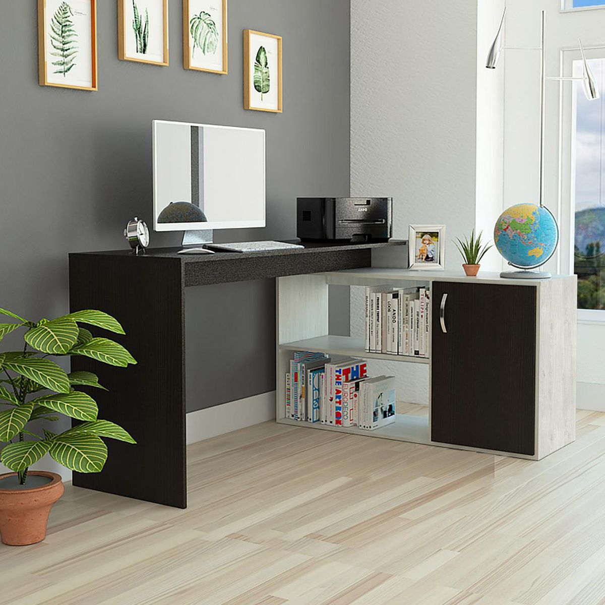 TUHOME - Escritorio Axis 151,5x76,5x116,5 cm Wengue