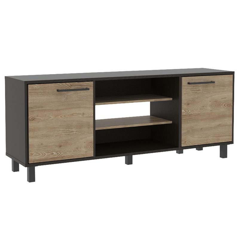 TUHOME - Rack de TV 65 " 155x40x61 Wengue/miel