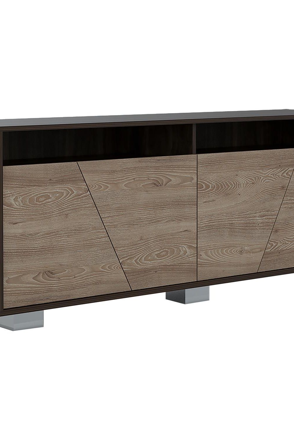 TUHOME - Rack de TV 70 " 155,5x40x61,3 Habano/miel