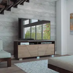 TUHOME - Rack de TV 70 " 155,5x40x61,3 Habano/miel