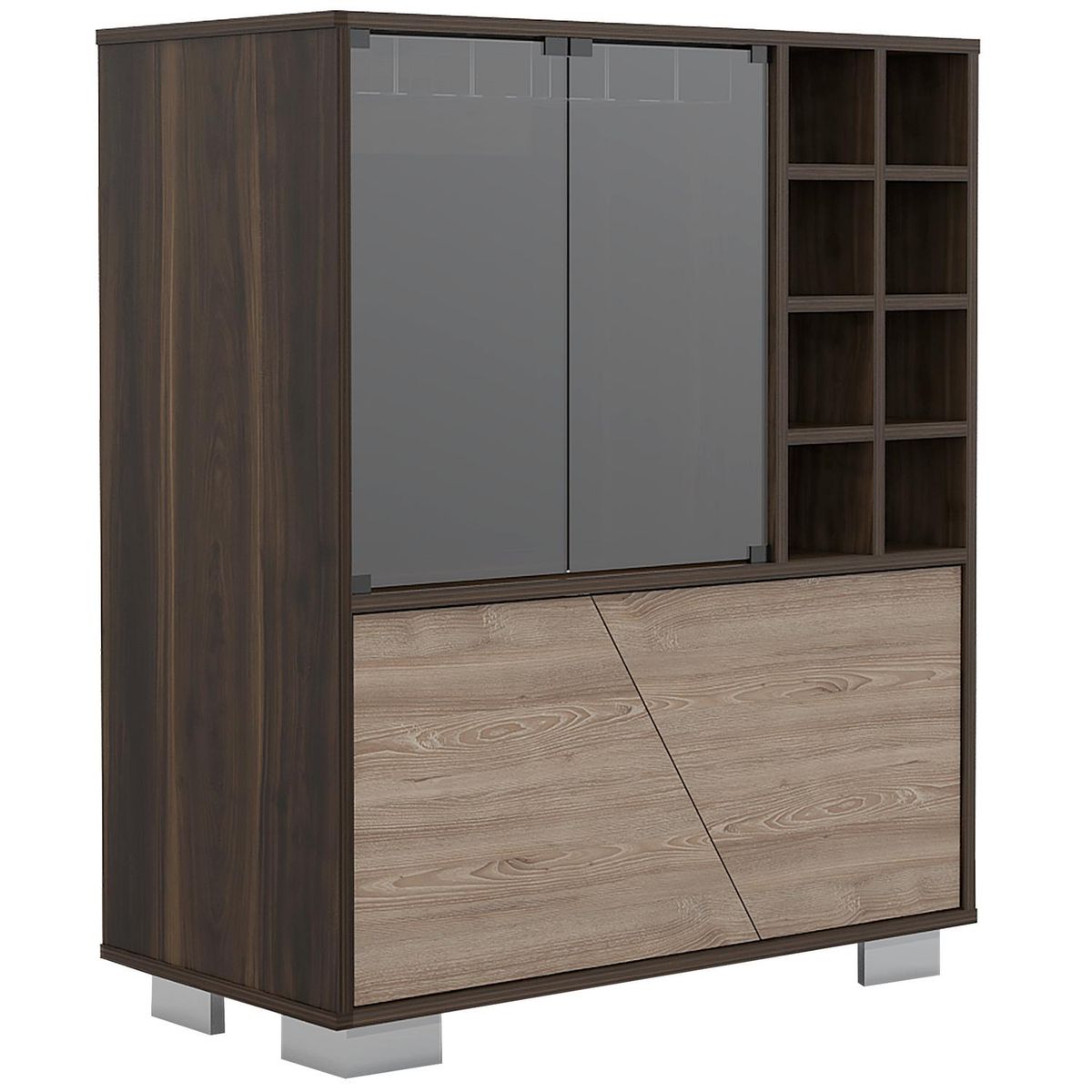 TUHOME - Bar Fraktal 78.8x94.9x40.3 cm Habano/miel