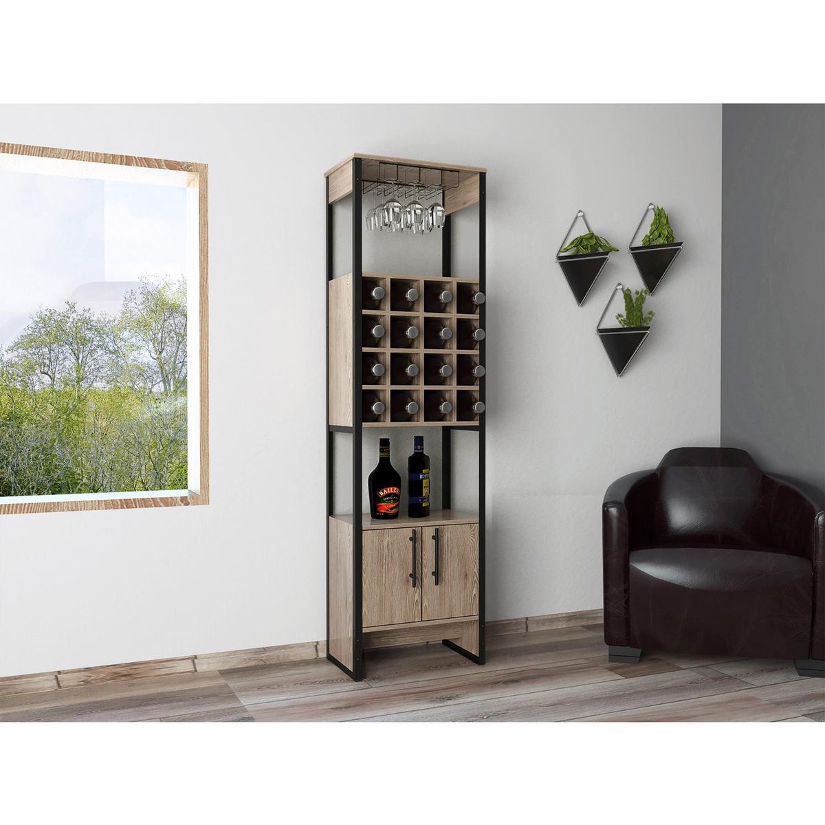 TUHOME - Bar Magnum 51.2x179.5x31.7 cm Miel