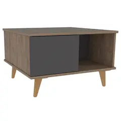 TUHOME - Mesa de centro 63,3x63,3x40 cm Miel/gris