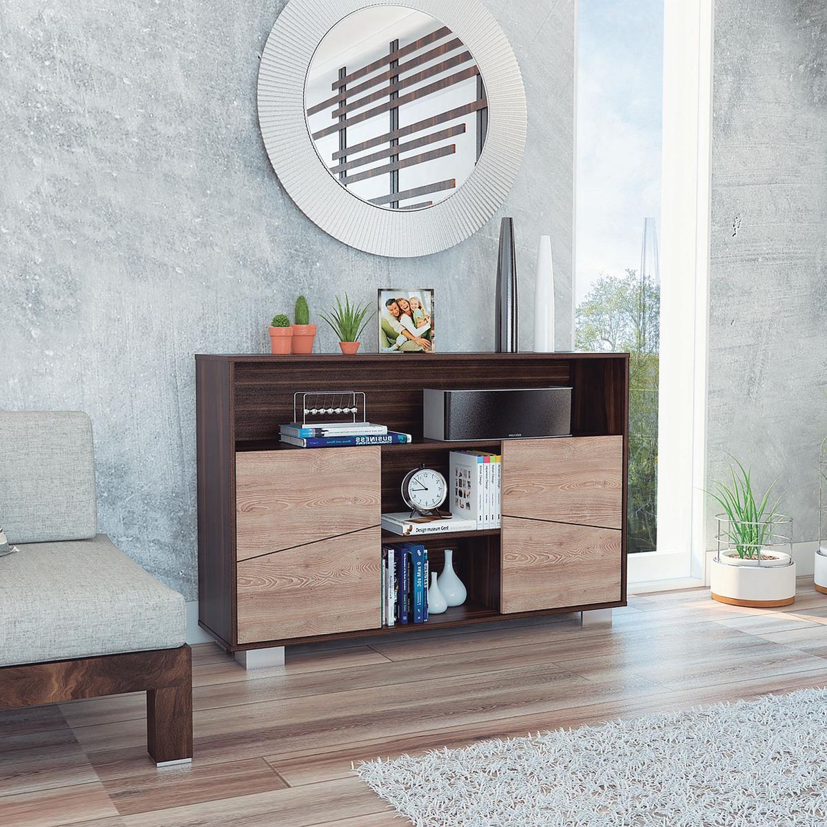 TUHOME - Arrimo 120,3x32,6x82 cm Habano/miel