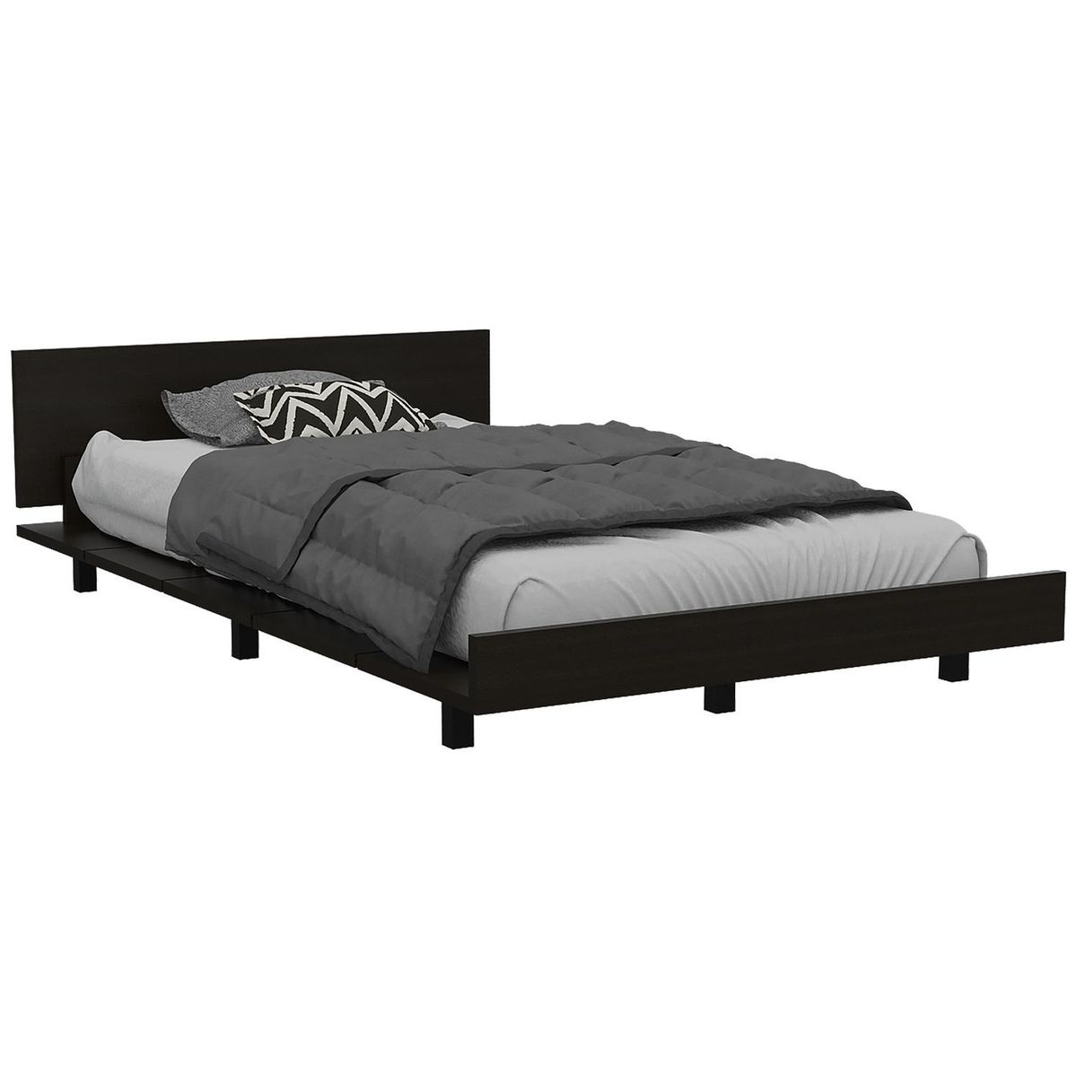 TUHOME - Cama 1.5 plazas Americana Kaia Wengue/miel