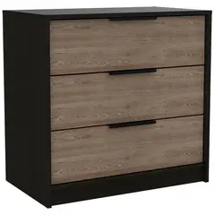 TUHOME - Cómoda 3 Cajón(es) KAIA 70x68.7x41.3 cm Wengue/miel