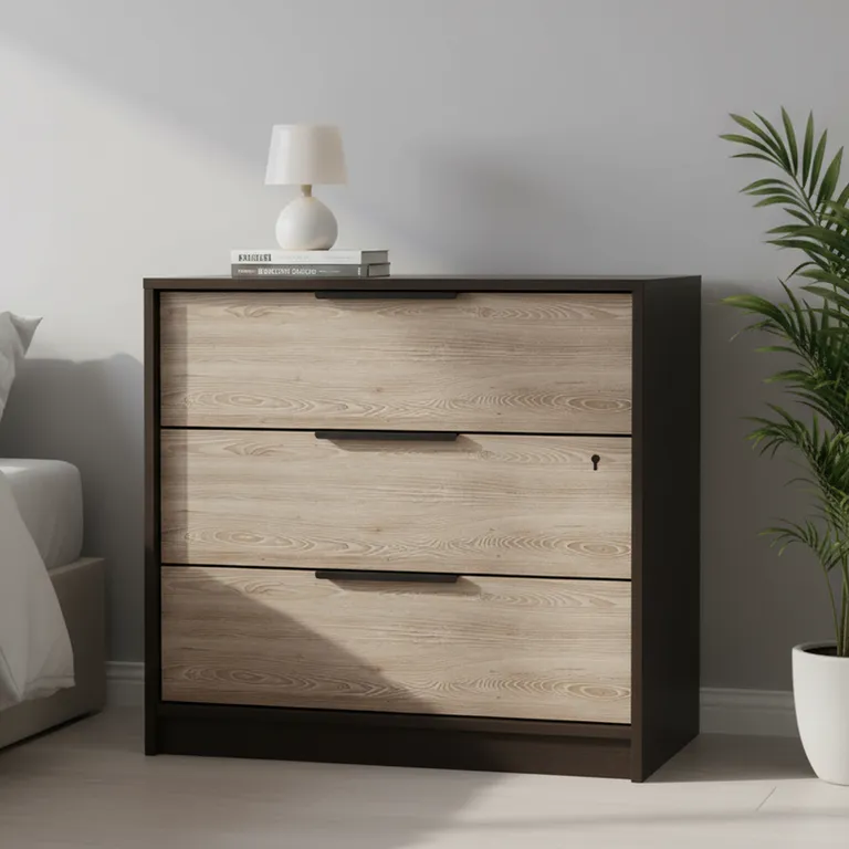 TUHOME Cómoda 3 Cajón(es) Kaia 70x68.7x41.5 cm