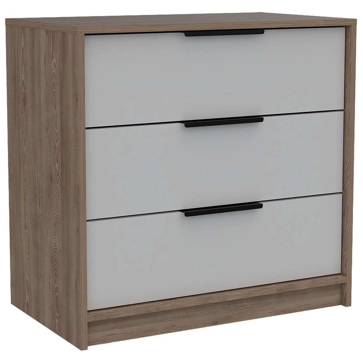 TUHOME - Cómoda 3 Cajón(es) KAIA 70x68.7x41.3 cm Miel/blanco