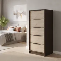 Cómoda 5 Cajón(es) KAIA 45x107x41.3 cm Wengue/miel