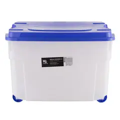 JUST HOME COLLECTION - Megacaja con Ruedas 42.5x44.5x56.5 cm 56 l Transparente