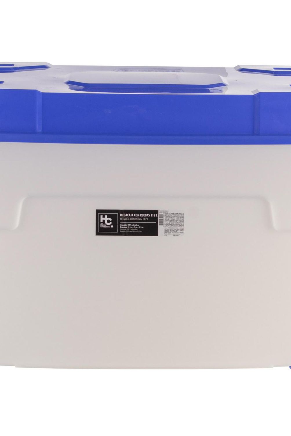 JUST HOME COLLECTION - Megacaja con Ruedas 51.5x53.5x76 cm 112 l Transparente