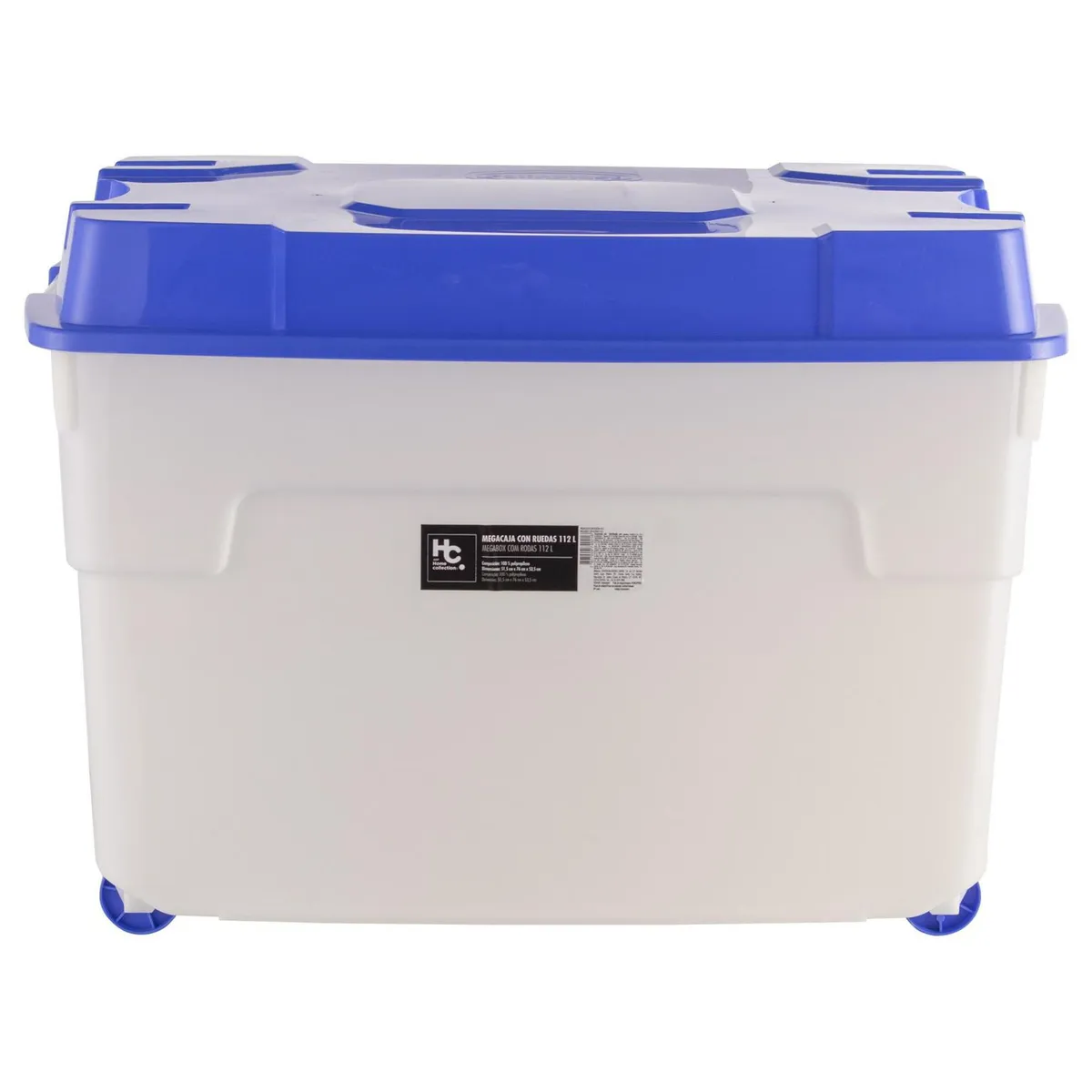 JUST HOME COLLECTION - Caja con Ruedas 51.5x53.5x76 cm Transparente