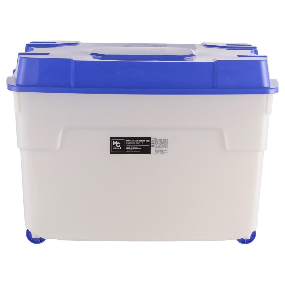 JUST HOME COLLECTION - Caja con Ruedas 51.5x53.5x76 cm Transparente