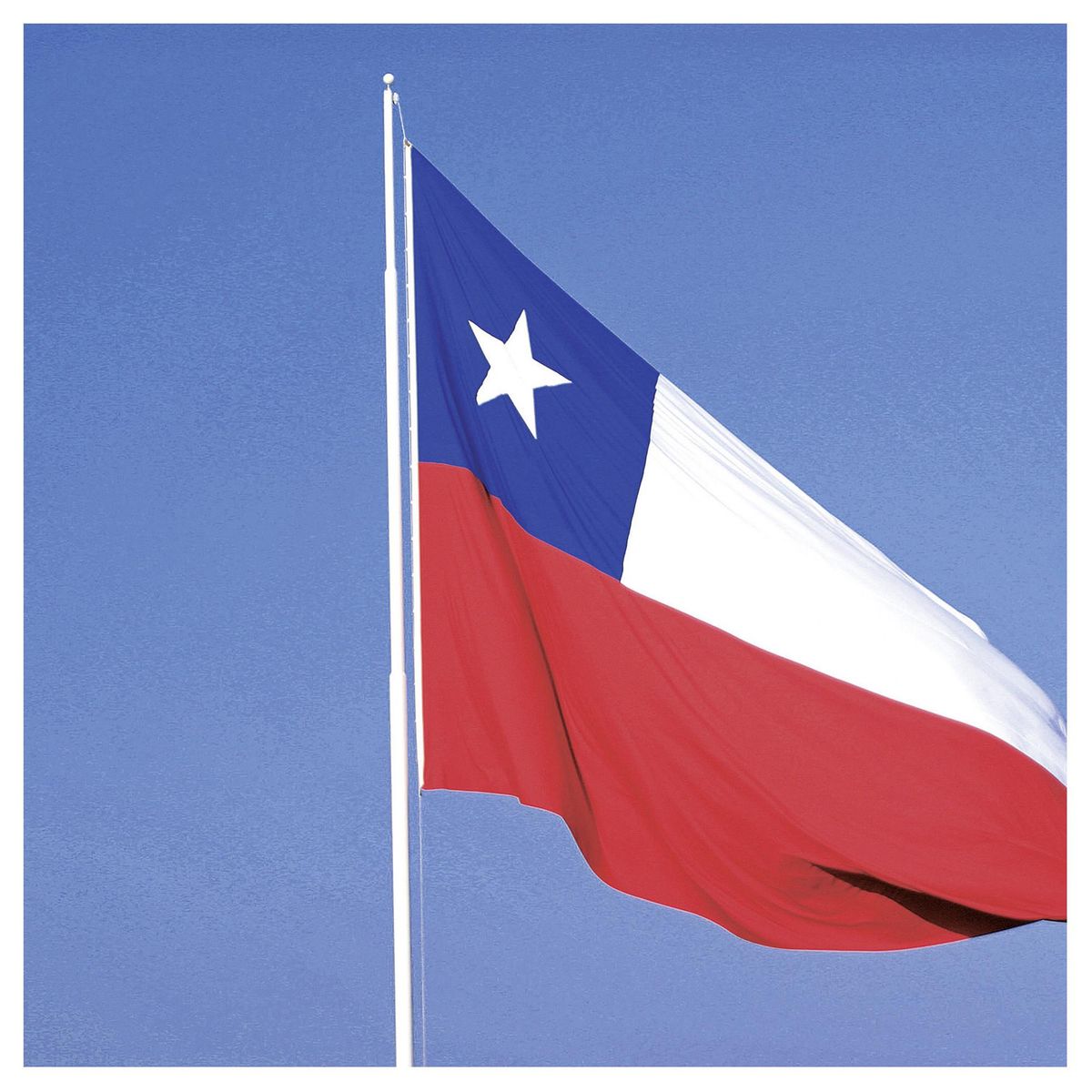 CERON - Mástil para Bandera 3 m Blanco