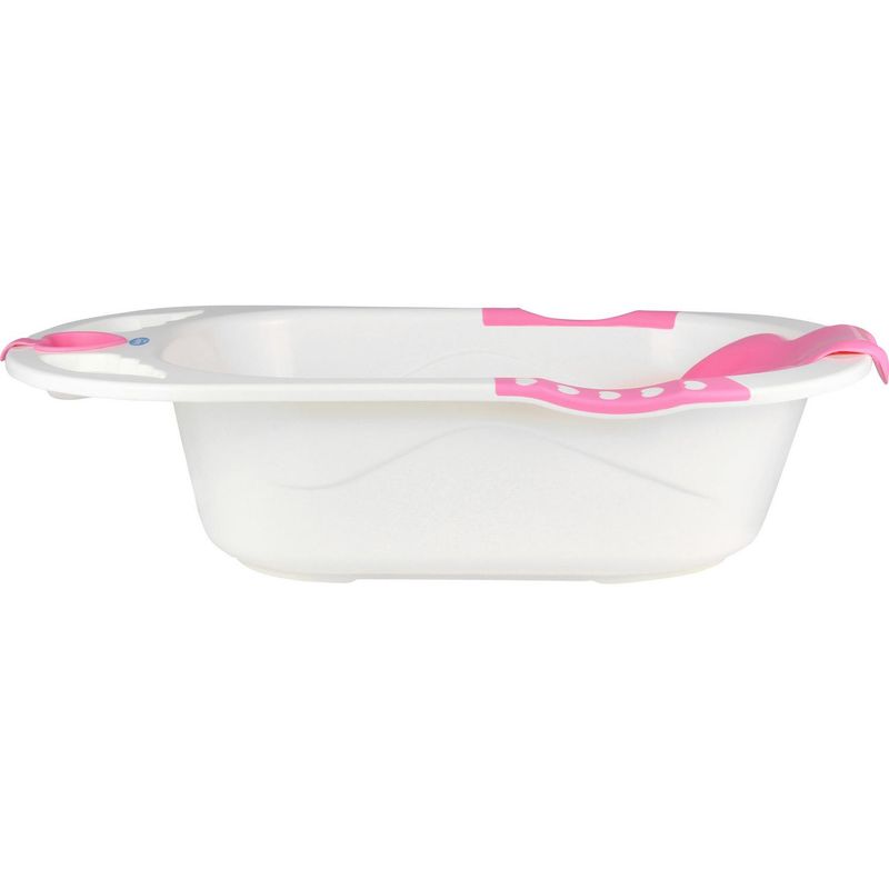 BABY WAY - Tina de baño ergonómica blanco/rosado