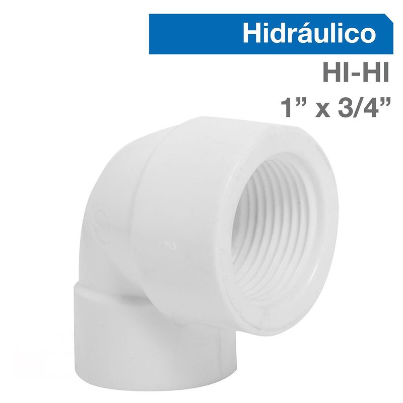 TIGRE - Codo 90o PVC-P HI/HI 1" x 3/4"  1u