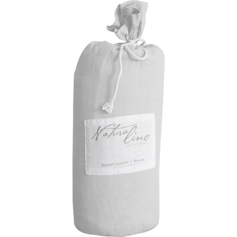 NATURALINO - Funda de Plumón + Funda Almohada Super king Lino Rosa