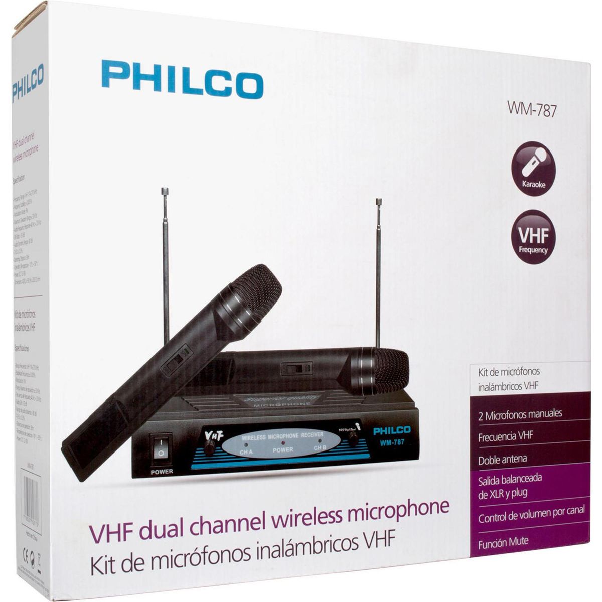 PHILCO - Micrófono inalámbrico vhf