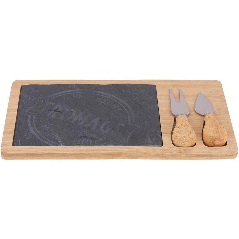 DECO EXPRESS - Tabla con accesorios madera 17x28,5 cm