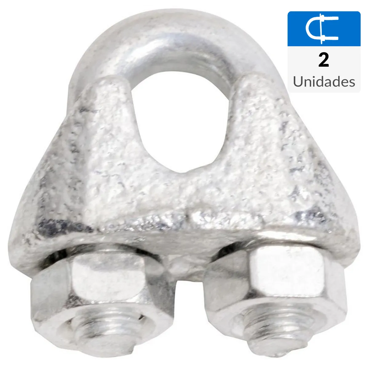 FIXSER - Set de abrazaderas para cable 1/8" 2 unidades