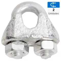 FIXSER - Set de abrazaderas para cable 1/8" 2 unidades