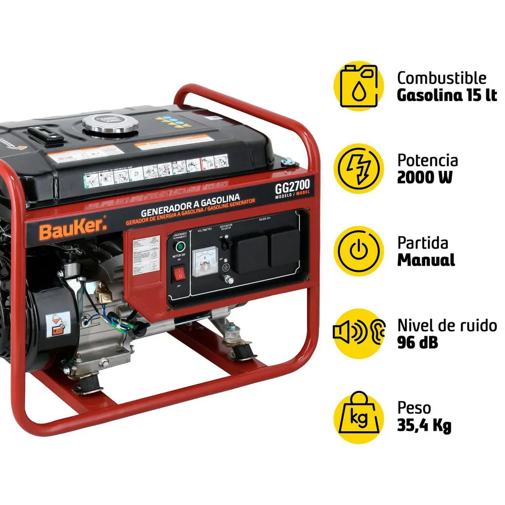 Bauker GG2700 Gasolina, foto 10