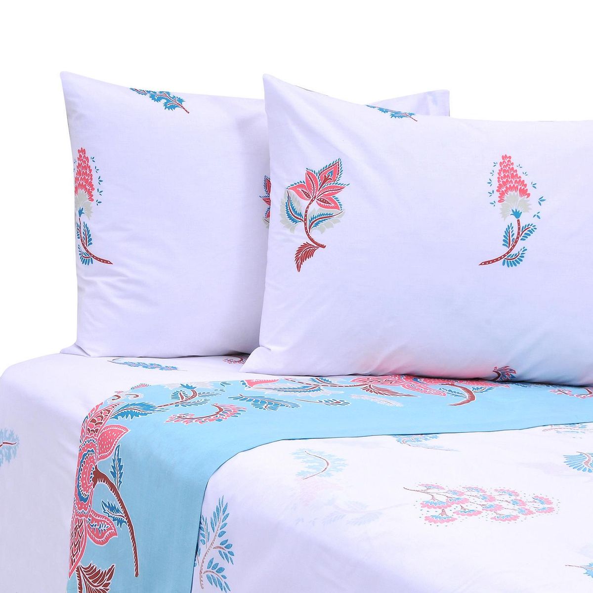 MASHINI - Juego de Sábanas Barroque King 144 Hilos Colores