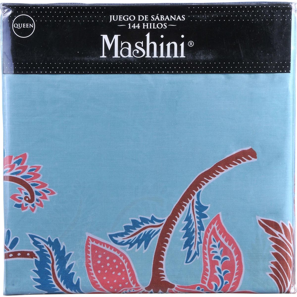 MASHINI - Juego de Sábanas Barroque King 144 Hilos Colores
