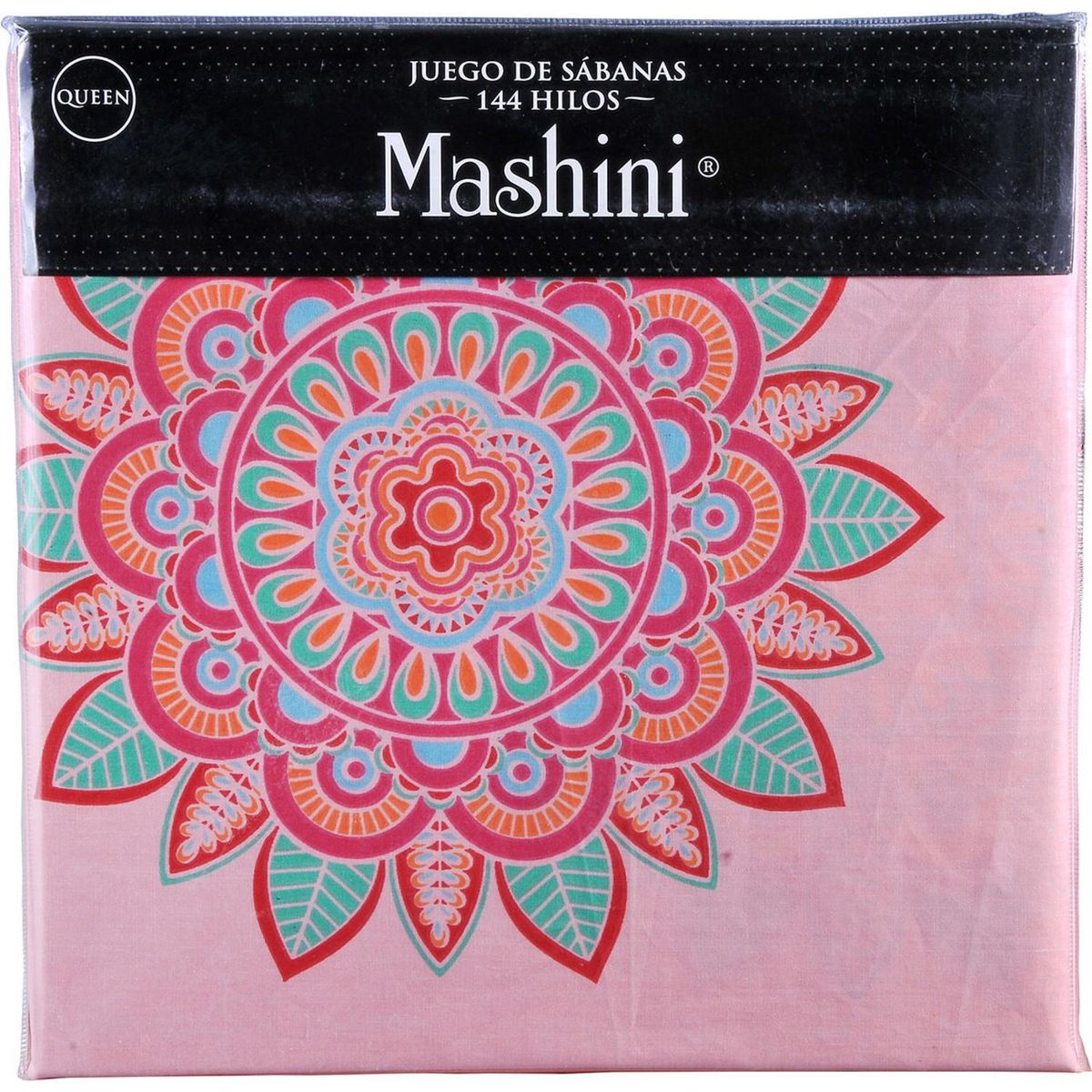 MASHINI - Juego de Sábanas Figures King 144 Hilos Colores