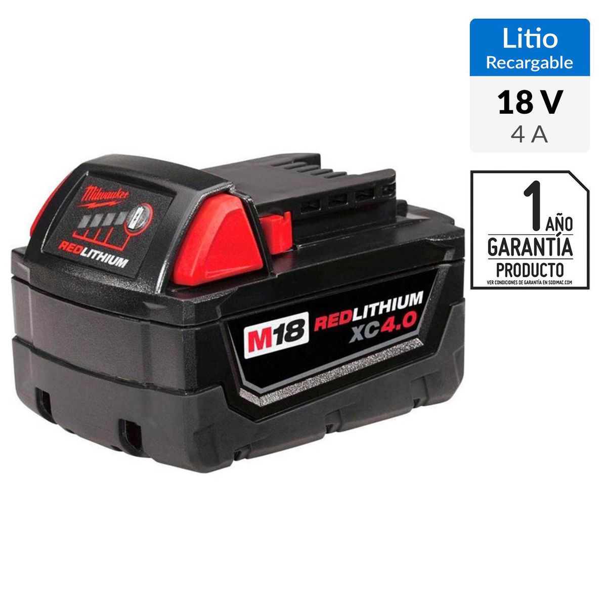 MILWAUKEE - Batería recargable 18V 4,0 Ah