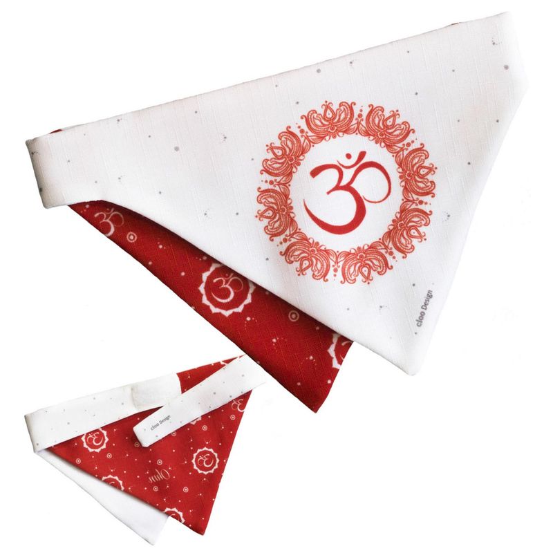 CLOO DESING - Bandana mascota ohm rojo XL