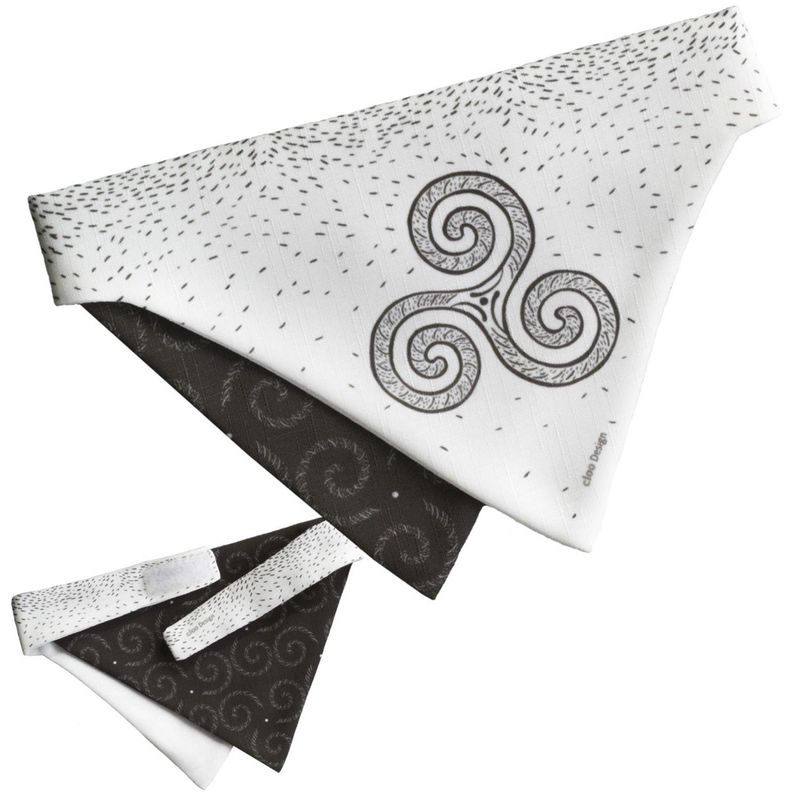 CLOO DESING - Bandana mascota trisquel gris L