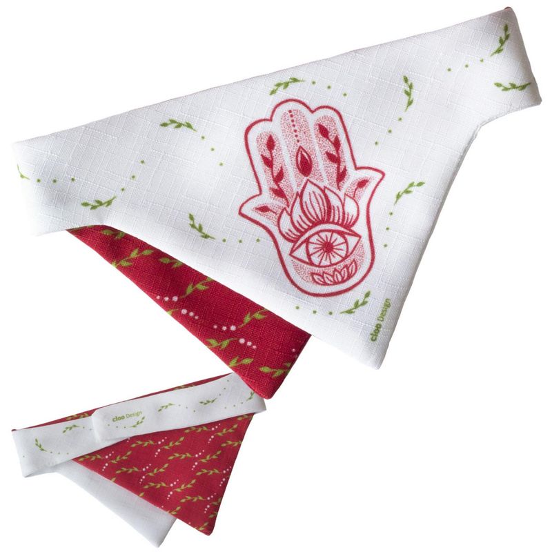 CLOO DESING - Bandana mascota mano de Fátima rojo S