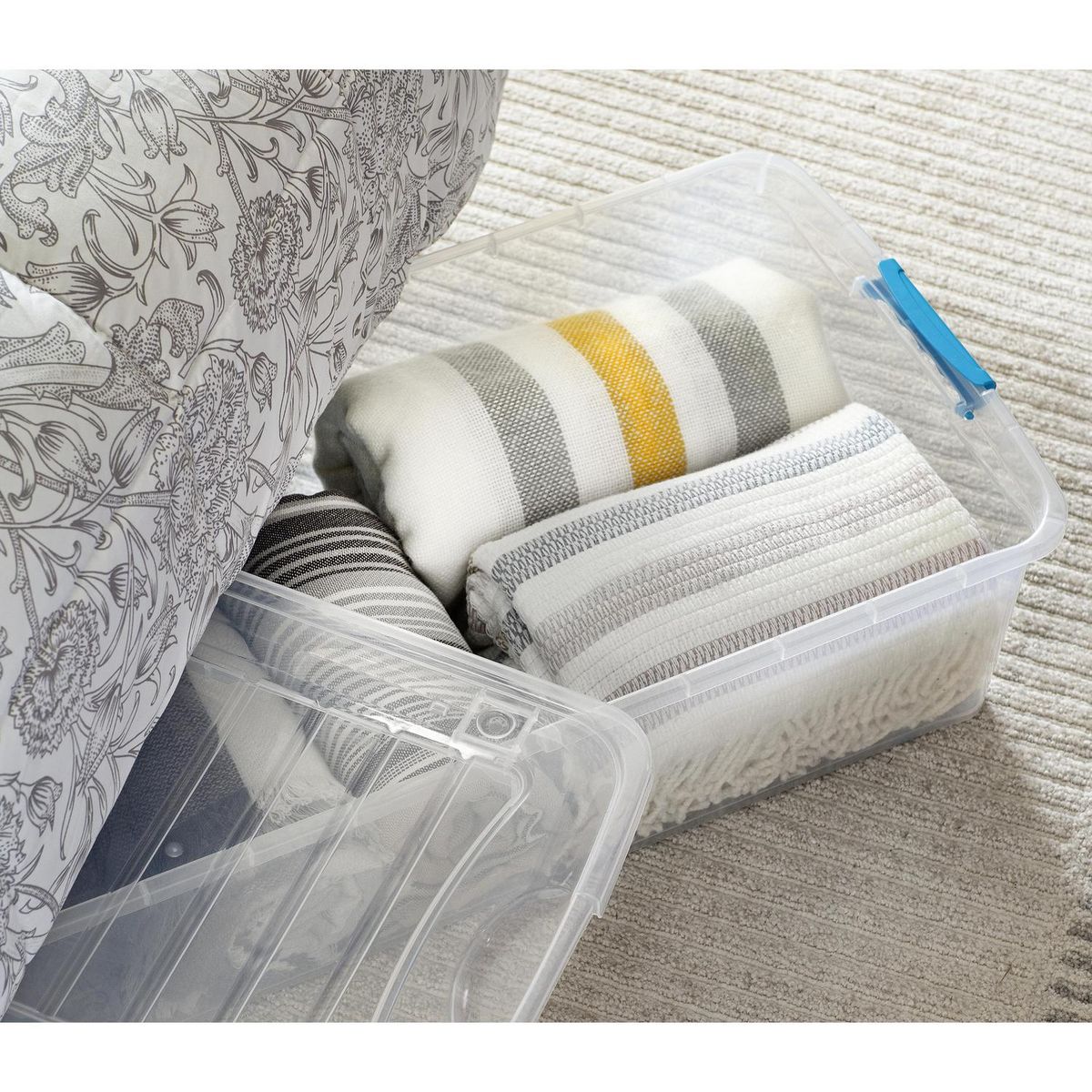 REYPLAST - Caja Bajo Cama 40x20x81 cm 48 l Transparente