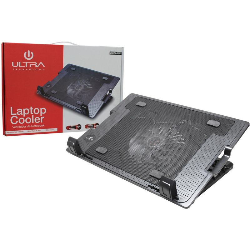 ULTRA - Base ventilador notebook 9"-17" 2 USB