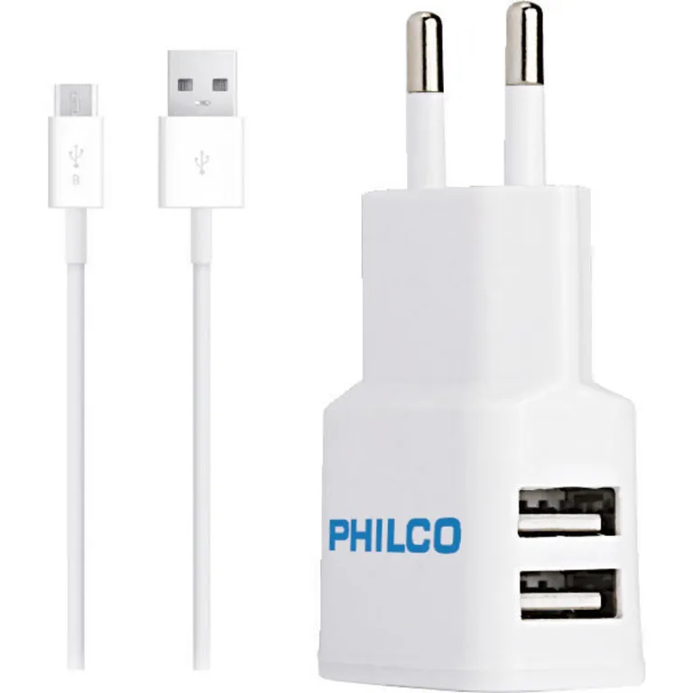 Cargador Doble Micro Usb 2. 1A 220V Para Dispositivos Móviles