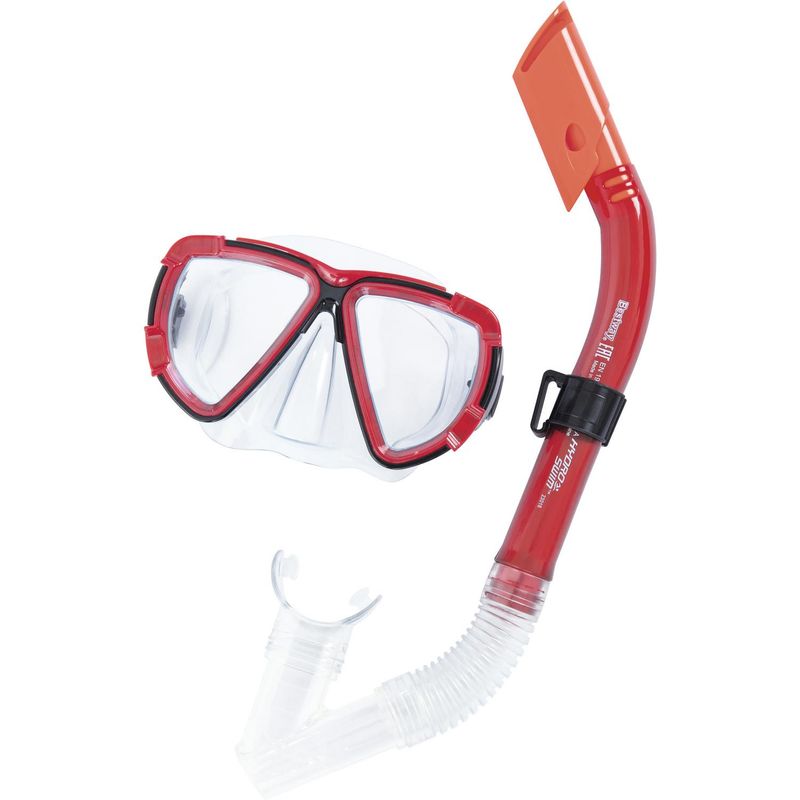 BESTWAY - Mascara con snorkel rojo