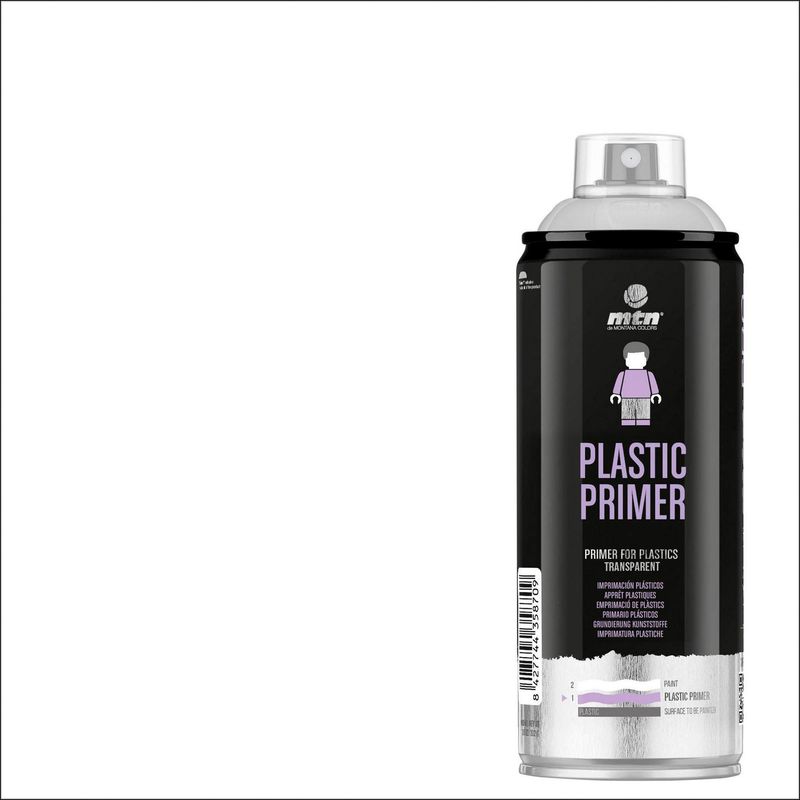 MONTANA COLORS - Imprimante para Plásticos de Prolipopileno en Spray Mate Translúcido