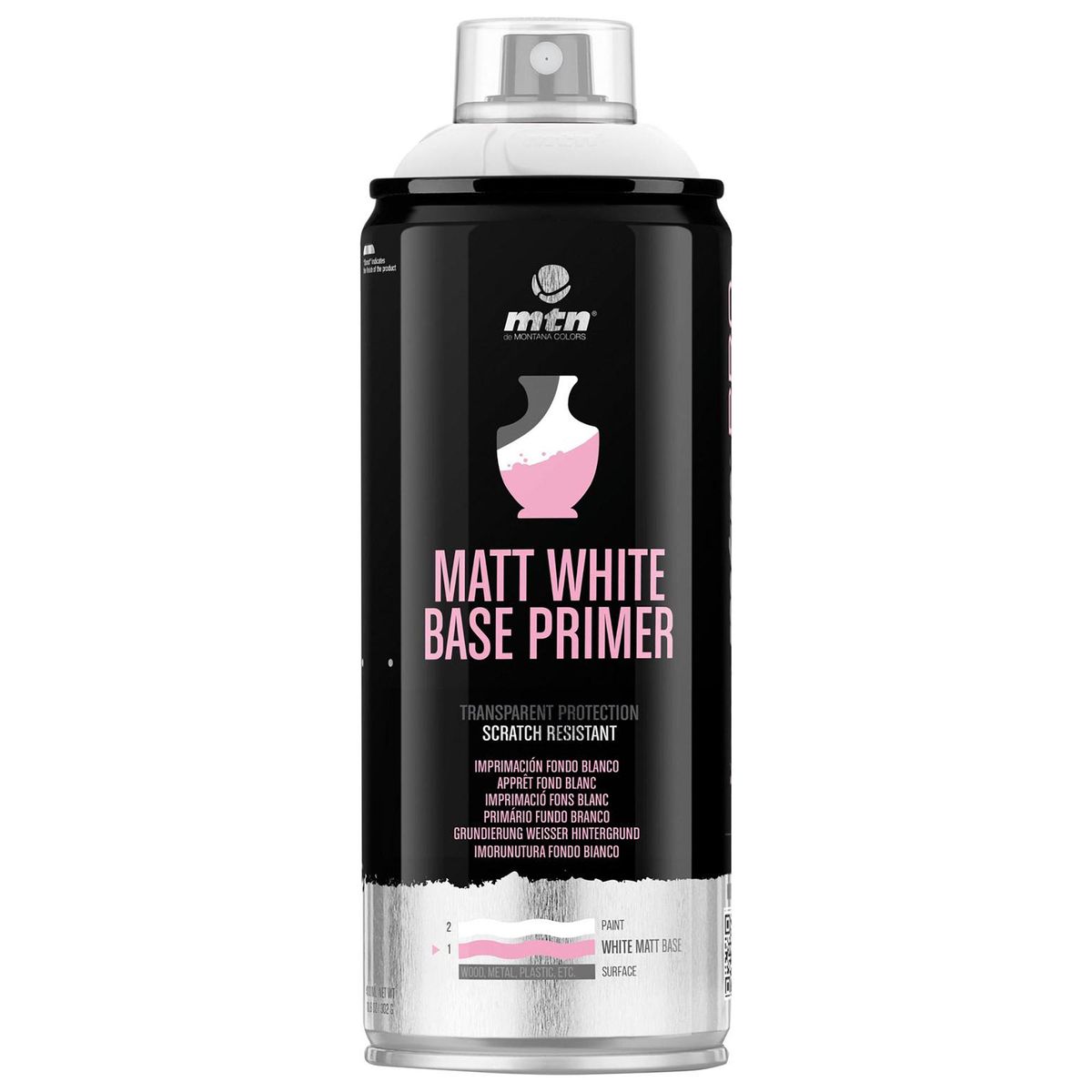 MONTANA COLORS - Imprimante Spray Montana Colors Fondo Blanco Mate 400 ml