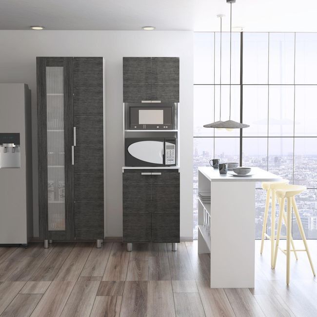 TUHOME - Kit cocina 3 muebles oak/blanco