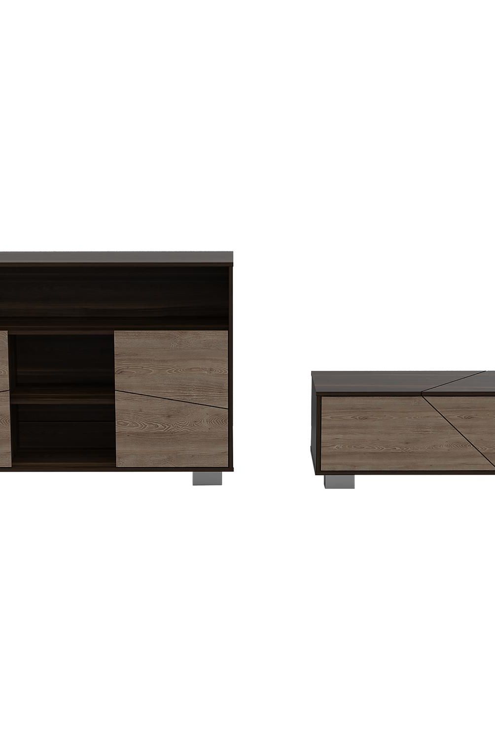 TUHOME - Set arrimo + mesa de centro habano/miel