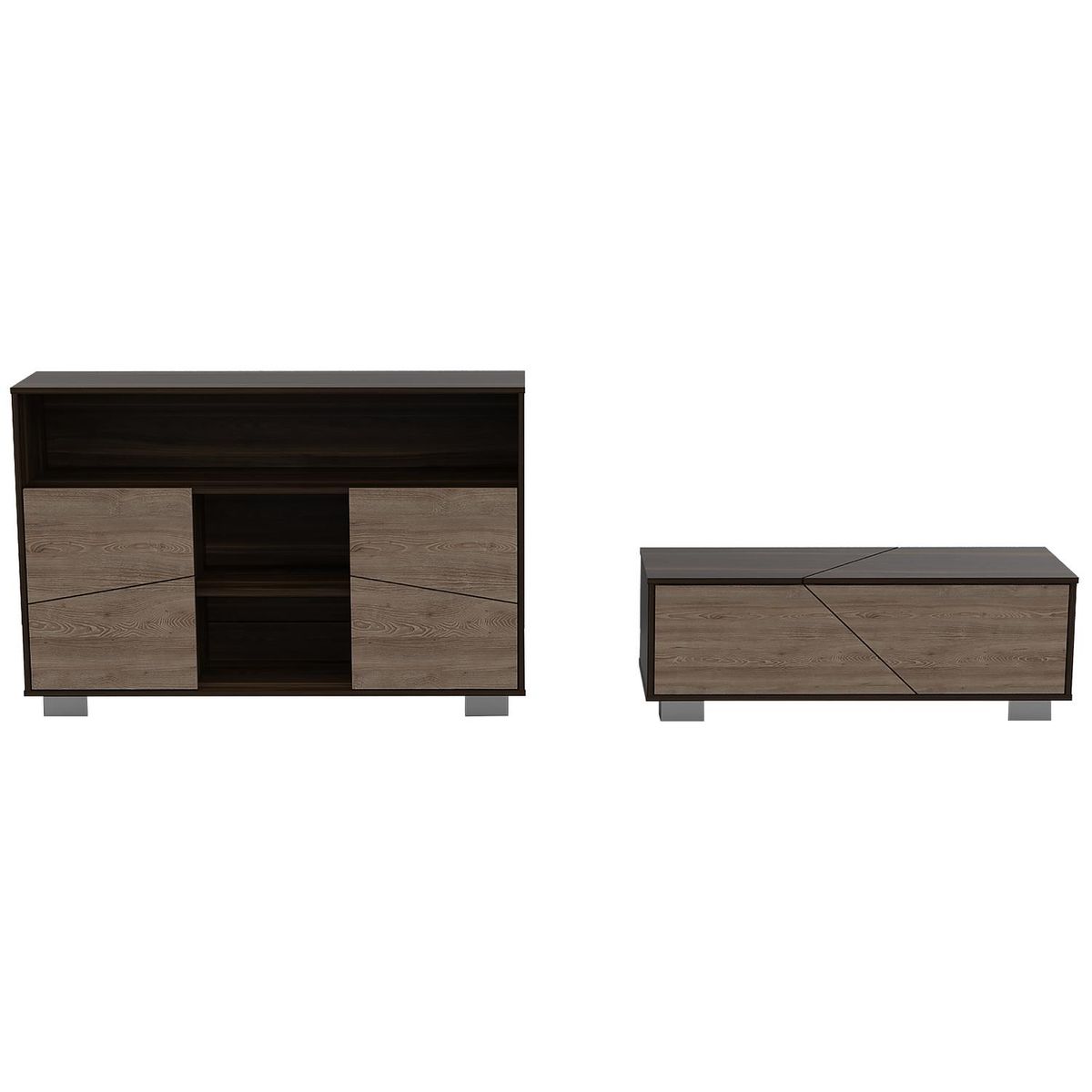 TUHOME - Set arrimo + mesa de centro habano/miel