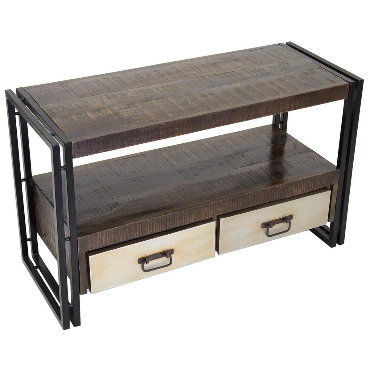 MEYA MUEBLES - Rack 42 " Café oscuro 100x60x40 cm