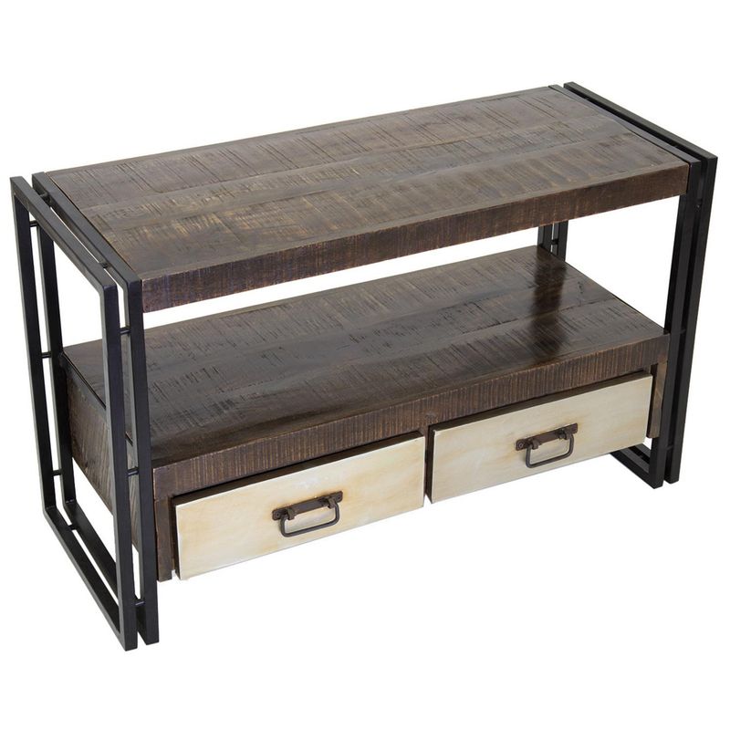 MEYA MUEBLES - Rack 42 "  Café oscuro 100x60x40 cm