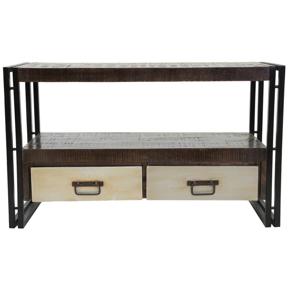 MEYA MUEBLES - Rack 42 " Café oscuro 100x60x40 cm