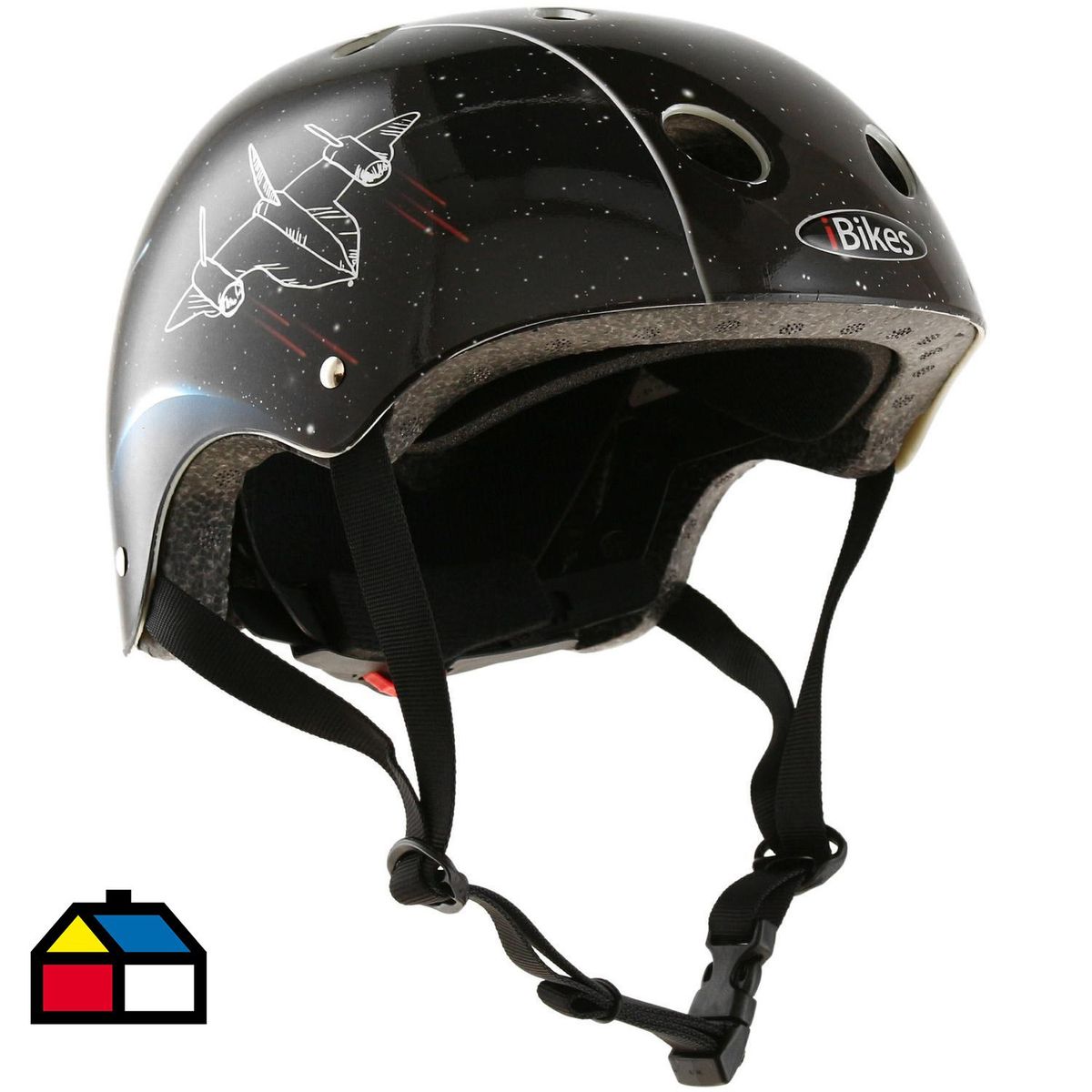 IBIKES - Casco Bicicleta Ibikes Galaxia S Negro Ajustable Certificado 55cm