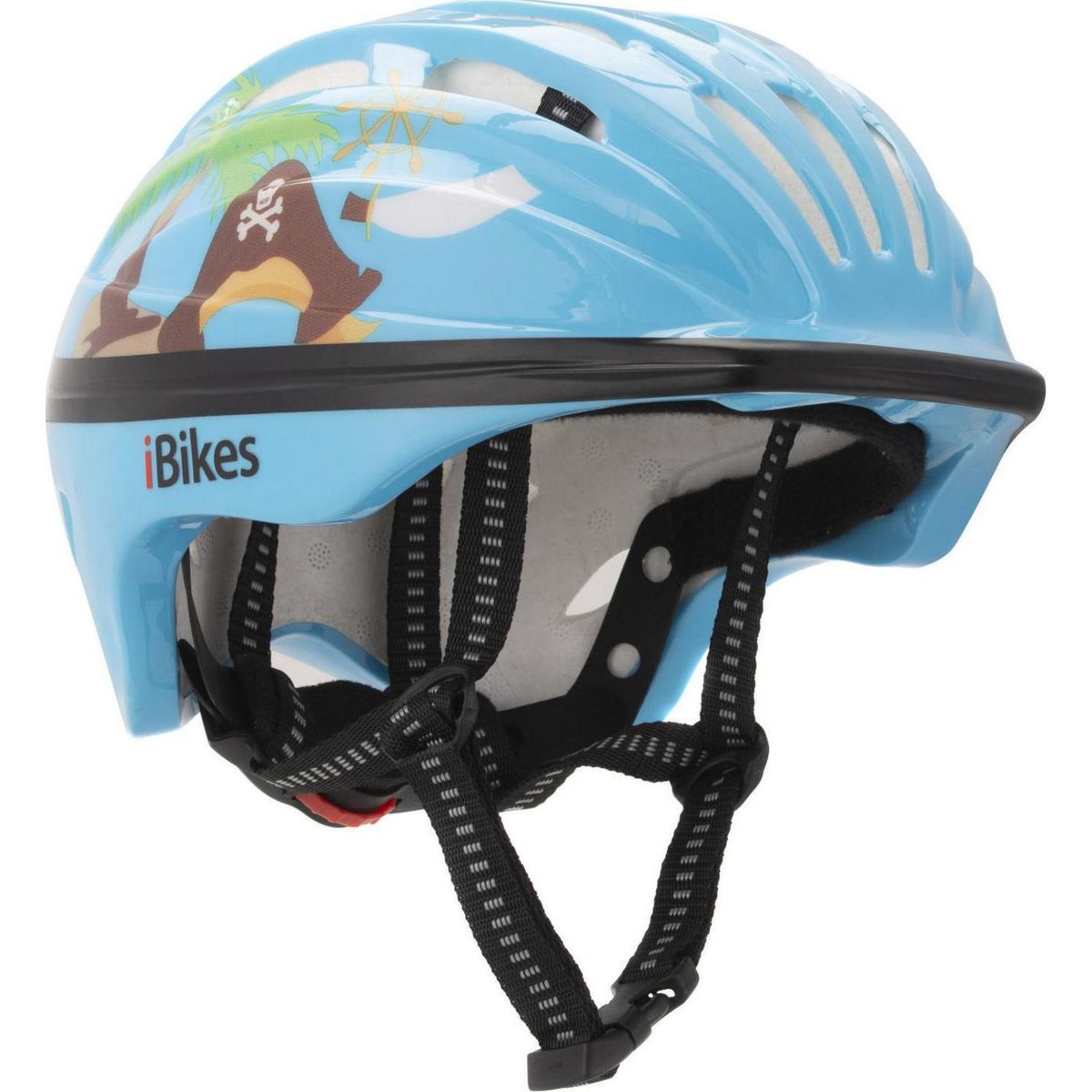 IBIKES - Casco Pirata Infantil Ibikes Azul Protección Segura 52 Cm