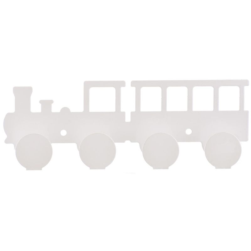 DUCASSE - Percha con 4 Ganchos Locomotora Acero Blanco