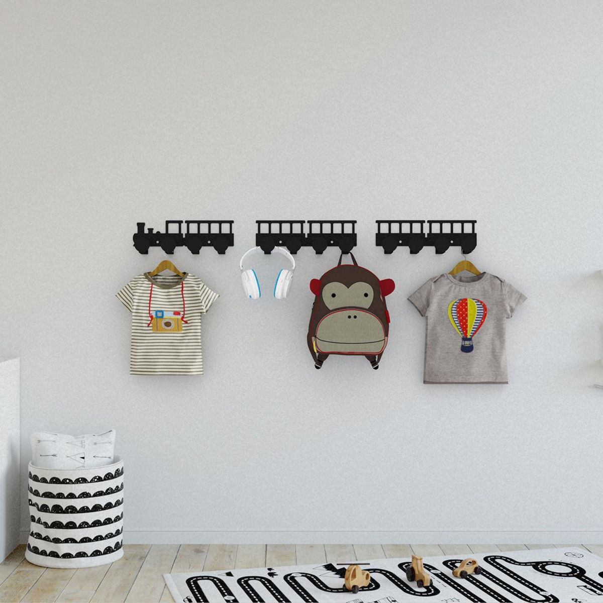 DUCASSE - Percha Repisa Locomotora Negro