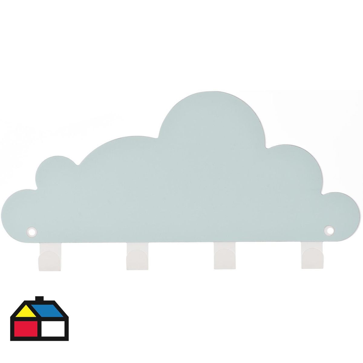 DUCASSE - Percha 4 Ganchos Nube Celeste